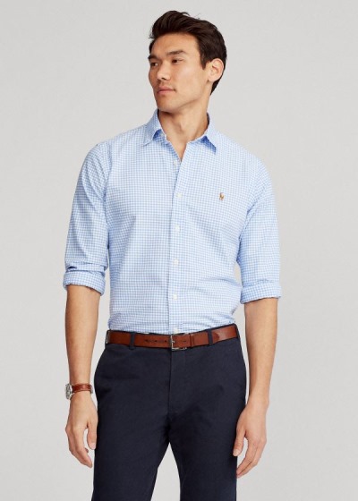 Men's Polo Ralph Lauren Classic Fit Gingham Shirts | 743016TYF